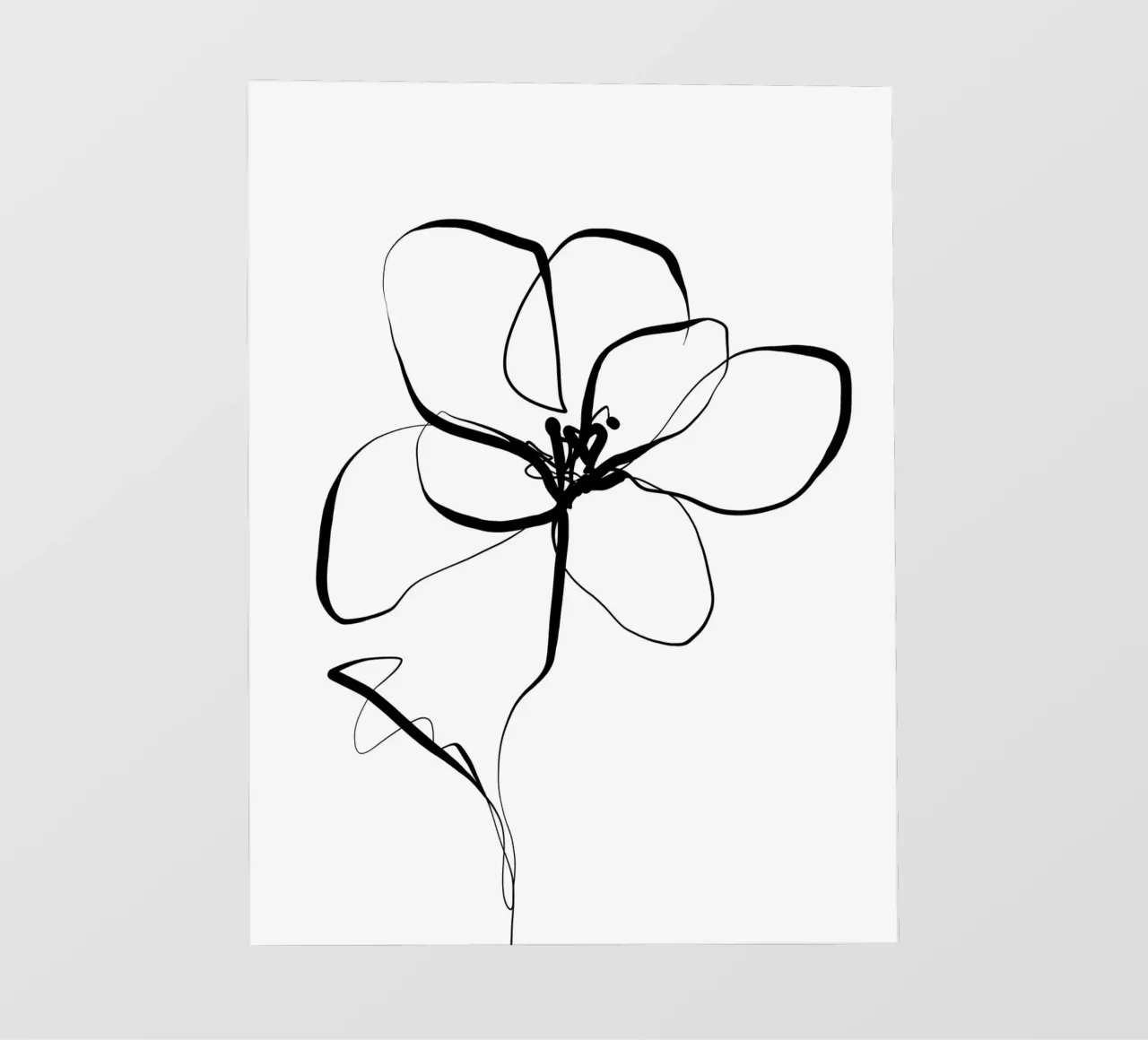 Gatti e puntini - Line Art Magnolia telo in pvc da The Artcircle