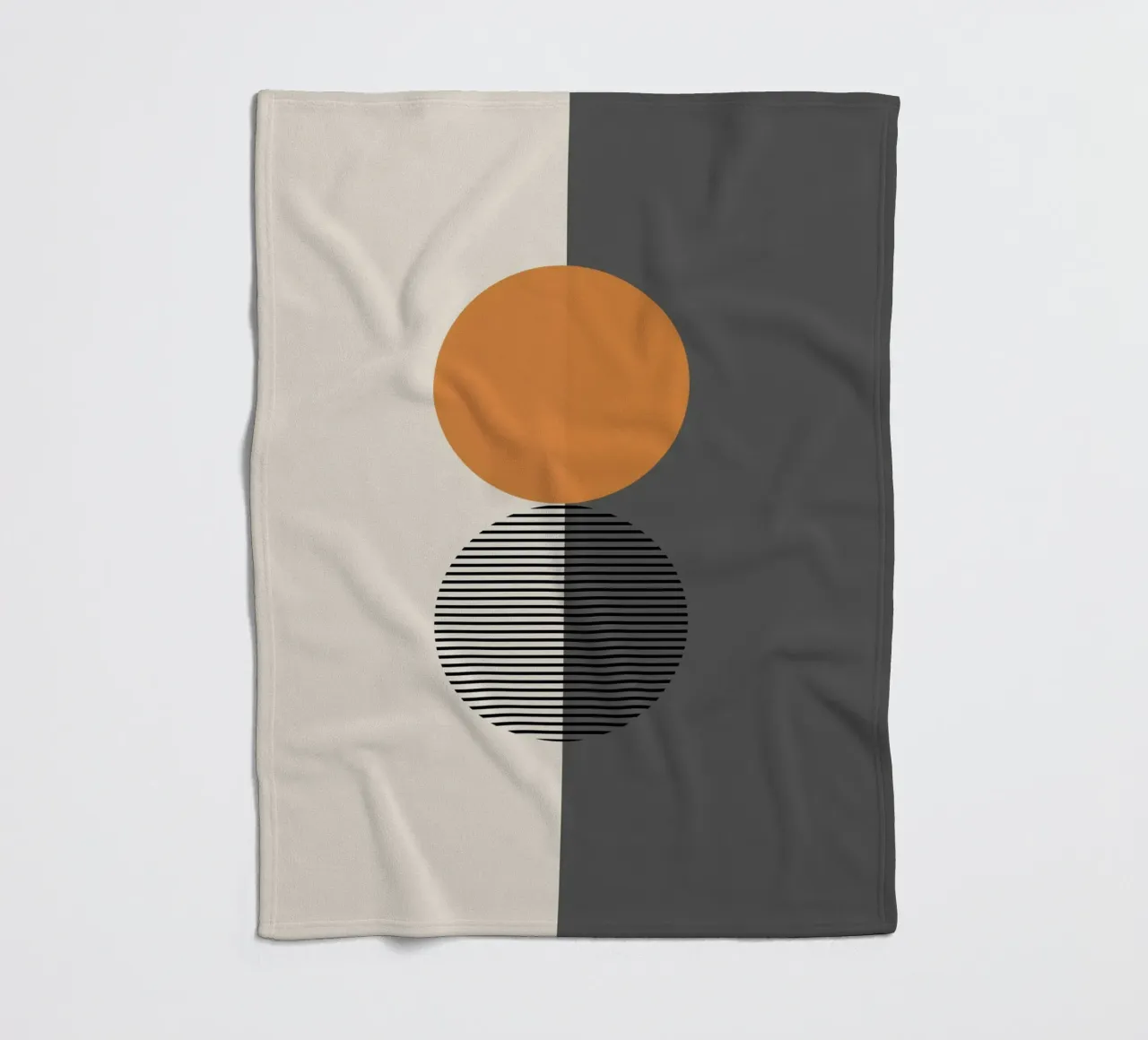 Gatti e puntini - Luna coperta in pile da The Artcircle