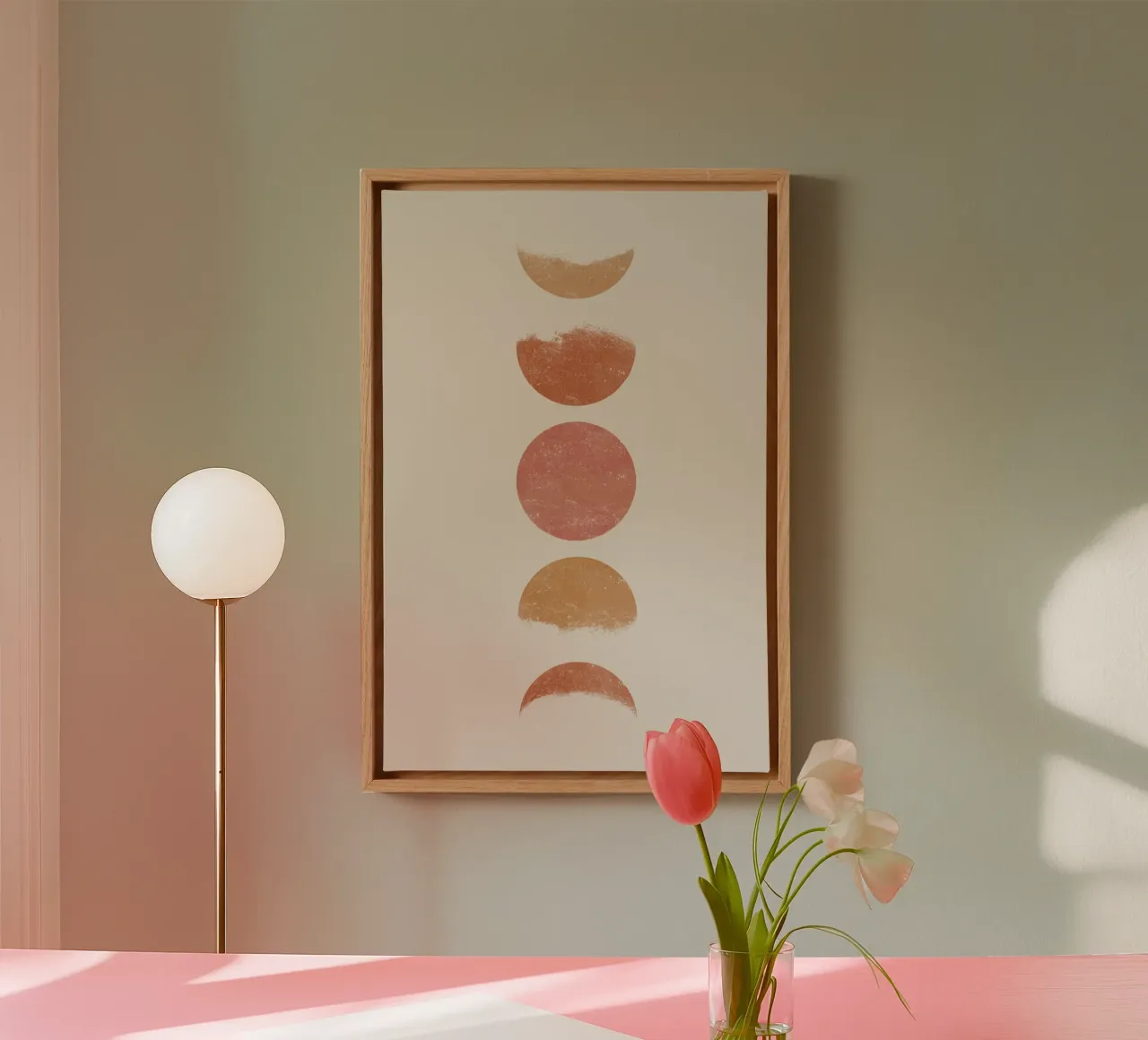 Cats & Dotz - Moons 01 canvas by The Artcircle