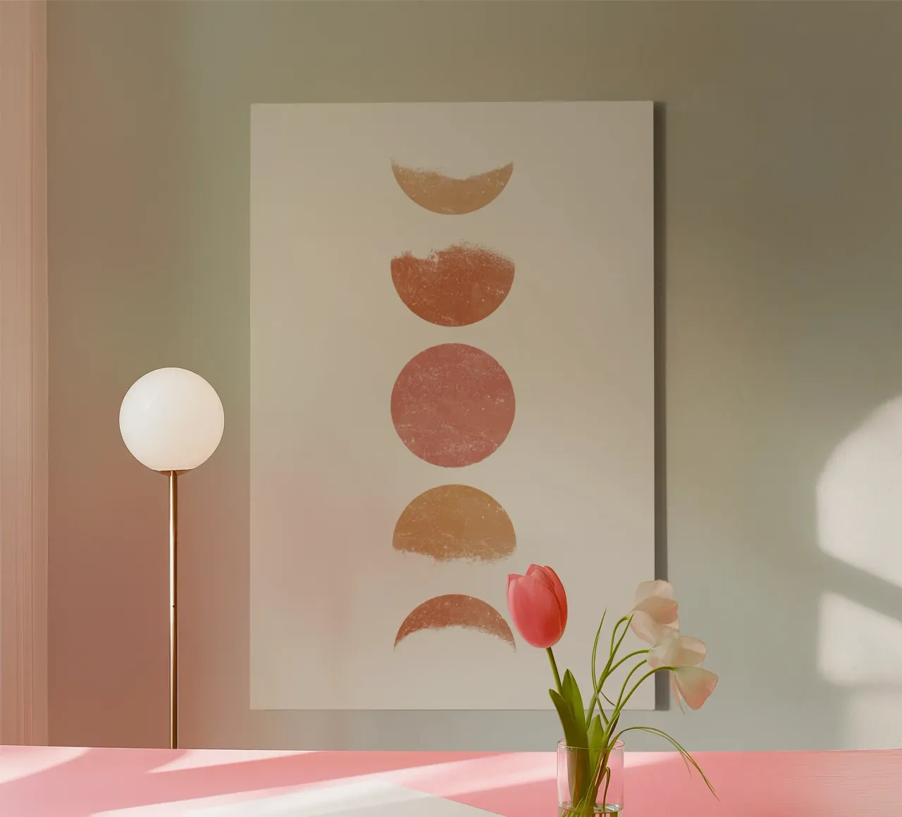 Cats & Dotz - Moons 01 canvas by The Artcircle