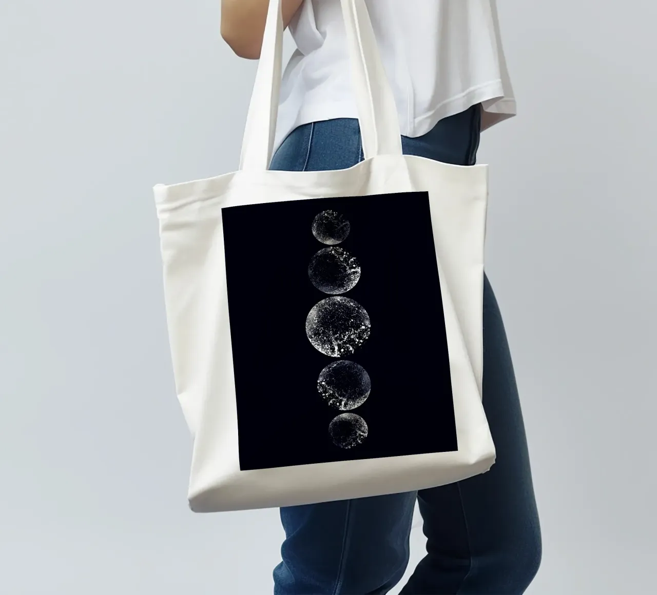 Cats & Dotz - Lune 02 borsa in juta da The Artcircle