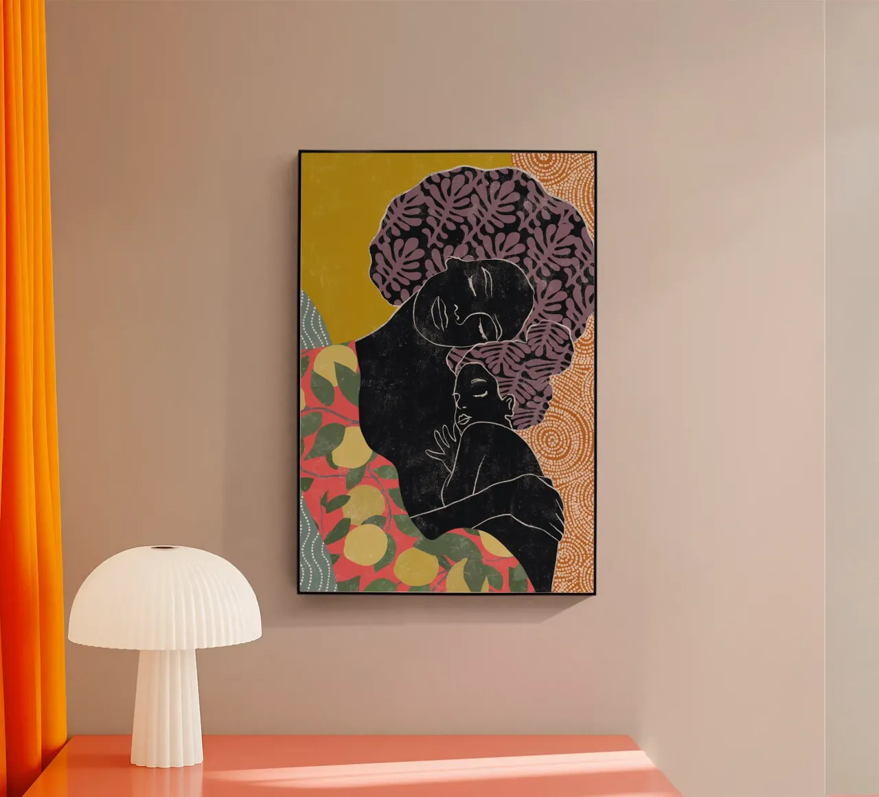 Cats & Dotz - Mutter und Tochter 01 Acryl-Glas von The Artcircle
