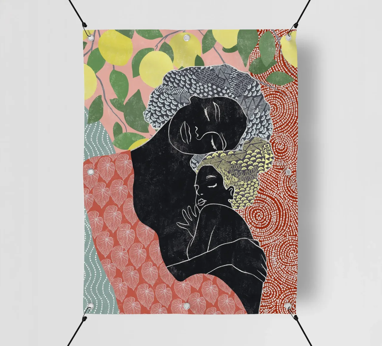 Cats & Dotz - Madre e figlia 02 telo in pvc da The Artcircle