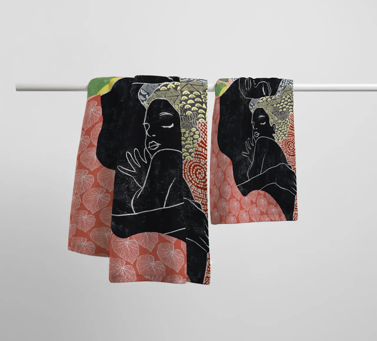 Cats & Dotz - Madre e figlia 02 asciugamano da bagno da The Artcircle