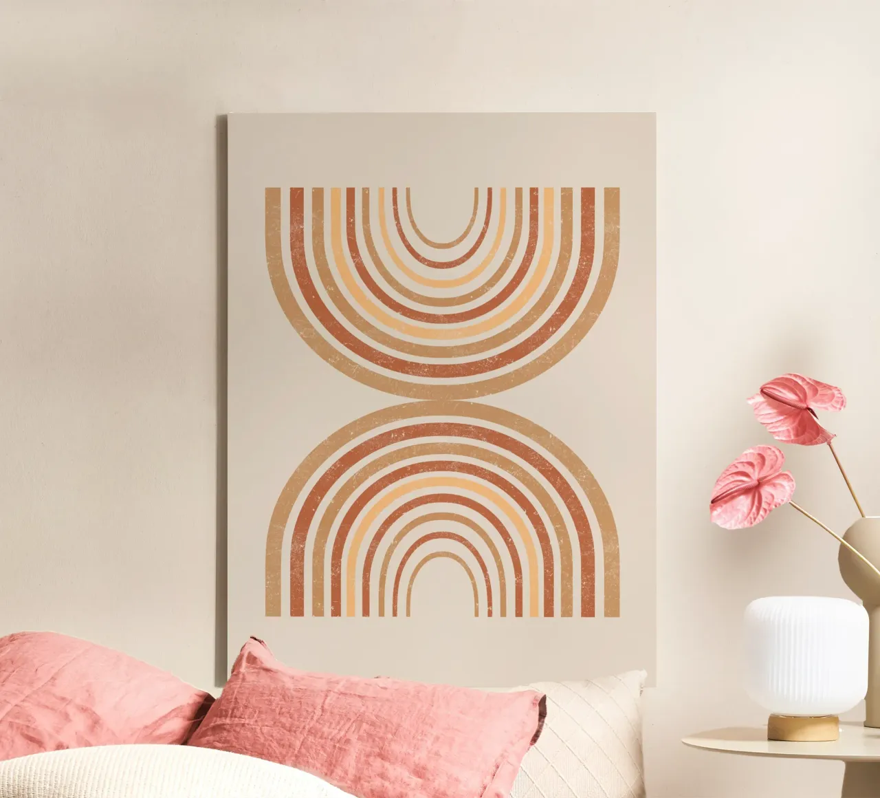 Katten & Dotz - Regenboog 02 canvas met Baklijst van The Artcircle