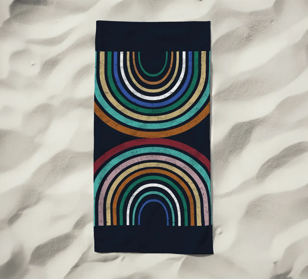 Gatti e puntini - Arcobaleno 03 telo mare da The Artcircle