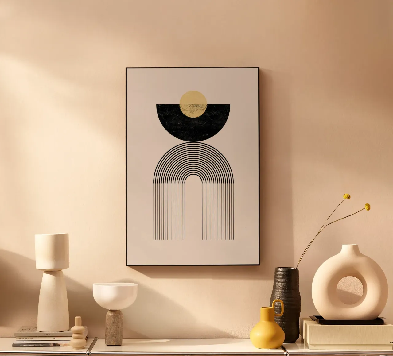 Cats & Dotz - Arcobaleno d'oro 04 alluminio dibond da The Artcircle