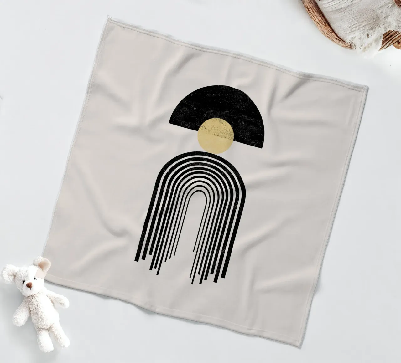 Cats & Dotz - Arcobaleno d'oro 05 coperta in pile da The Artcircle
