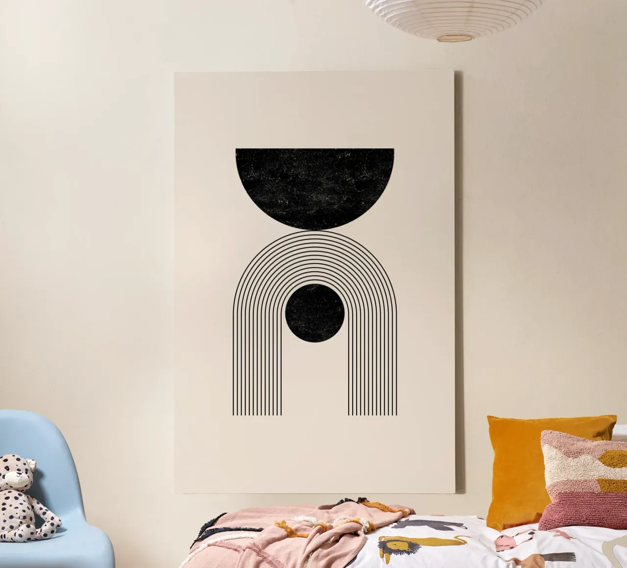 Katten & Dotz - Regenboog 07 canvas van The Artcircle