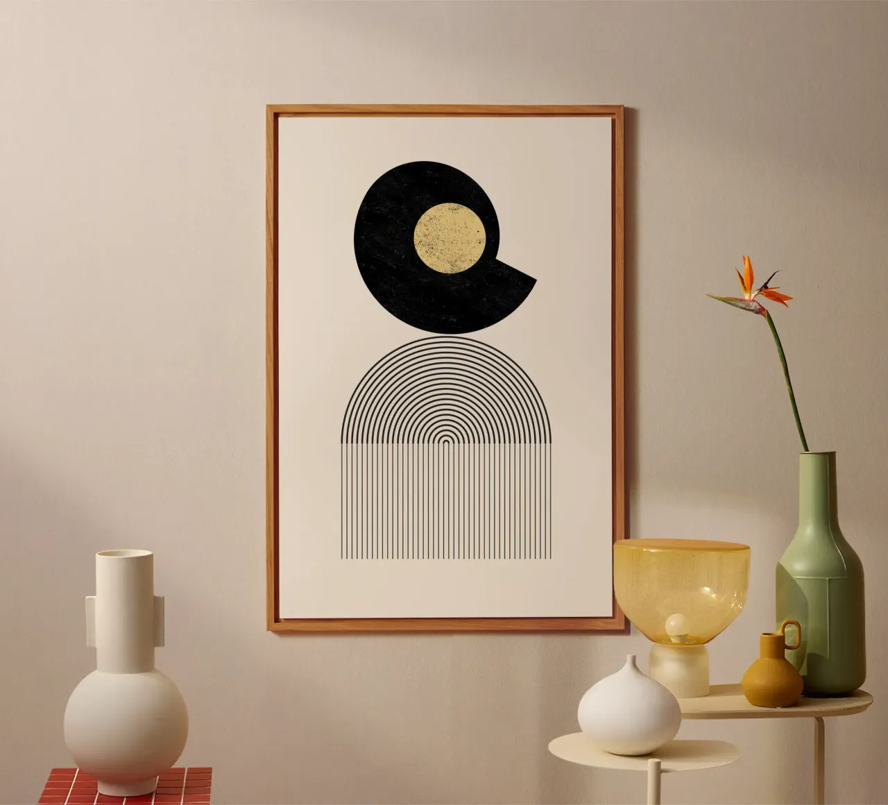 Cats & Dotz - Arcobaleno d'oro 08 alluminio dibond da The Artcircle