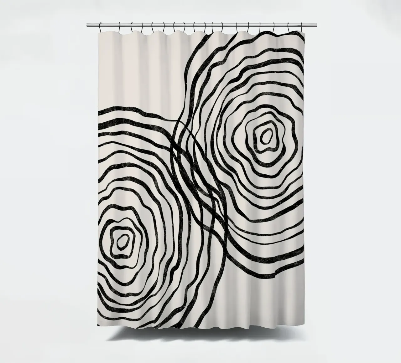 Cats & Dotz - Shape 01 Double Circles shower curtain by The Artcircle