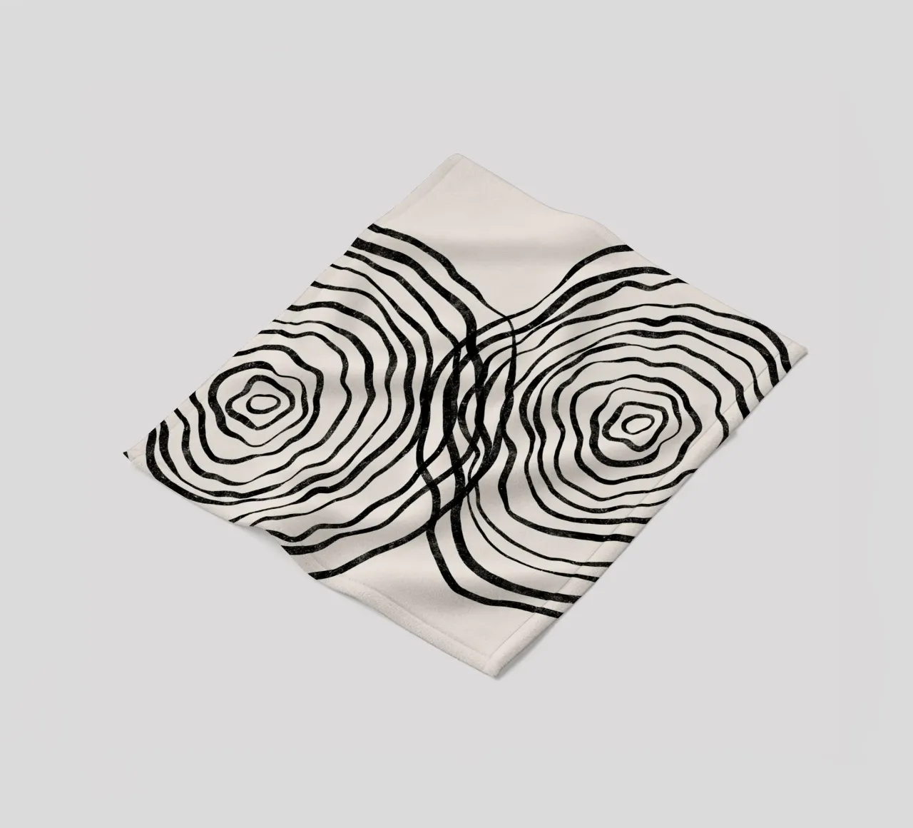 Cats & Dotz - Shape 01 Double Circles fleece blanket by The Artcircle