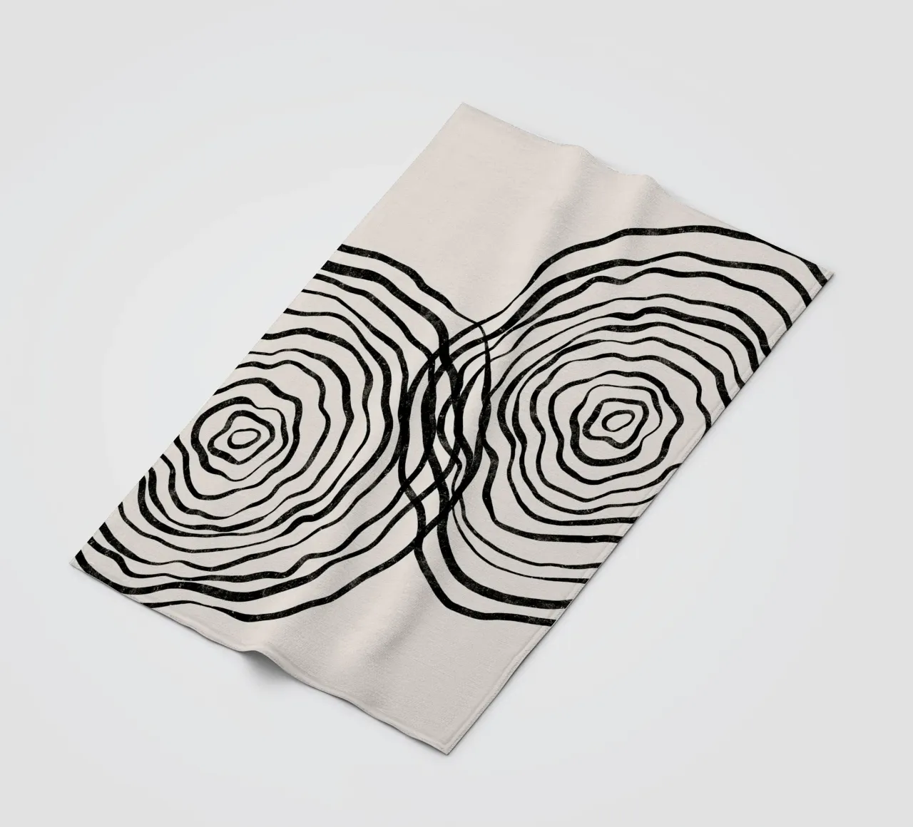 Cats & Dotz - Shape 01 Double Circles fleece blanket by The Artcircle