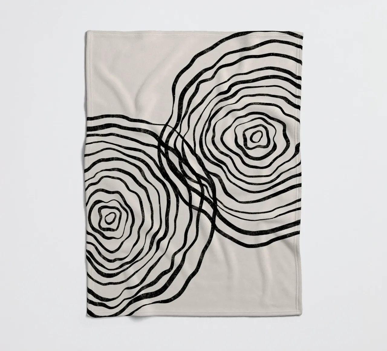 Cats & Dotz - Shape 01 Double Circles fleece blanket by The Artcircle