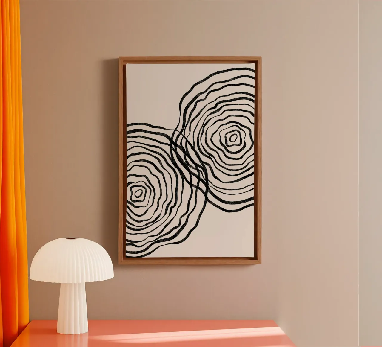 Cats & Dotz - Shape 01 Double Circles canvas by The Artcircle