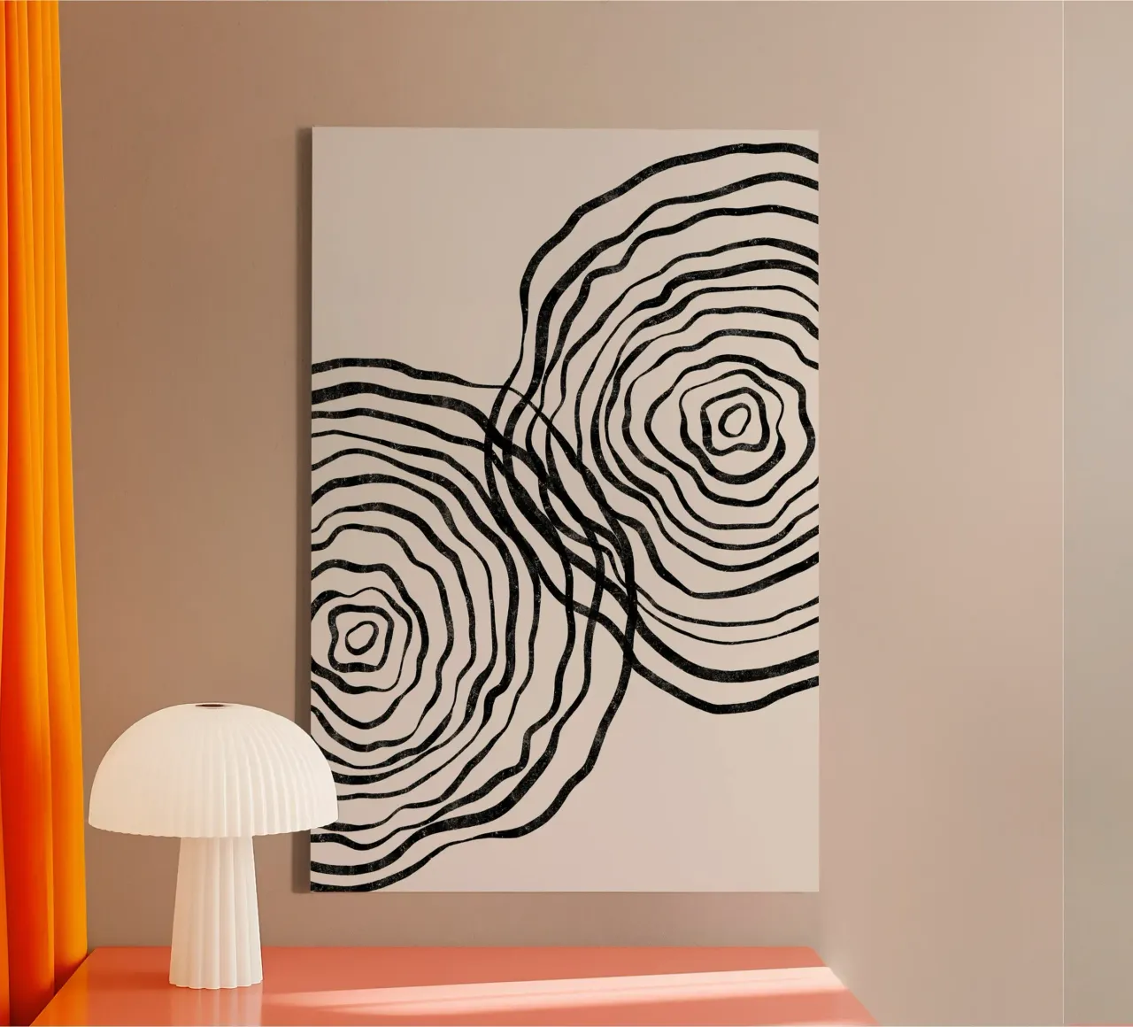 Cats & Dotz - Shape 01 Double Circles canvas by The Artcircle