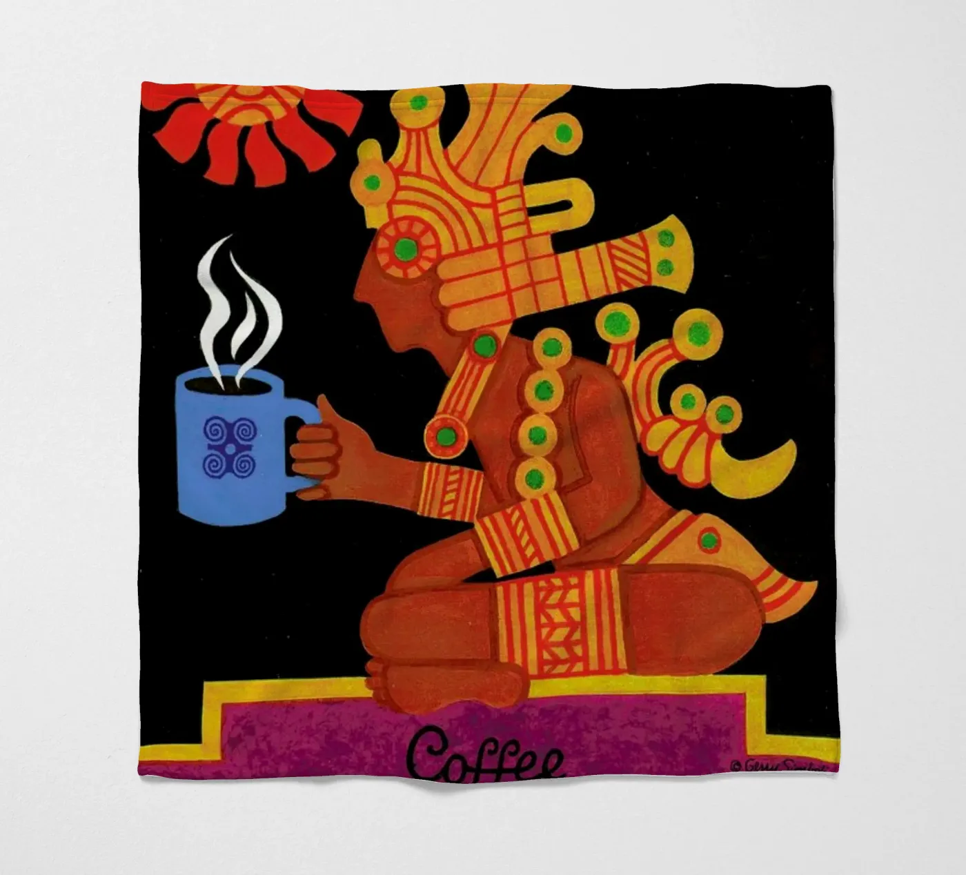 Colombia fleece blanket by Simboli Design