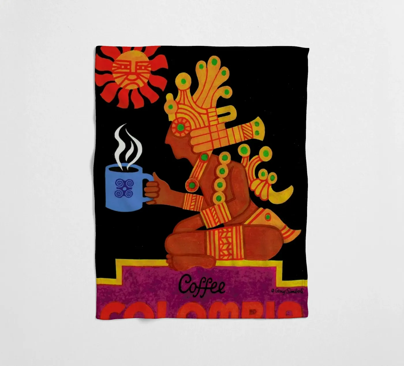 Colombia fleece blanket by Simboli Design