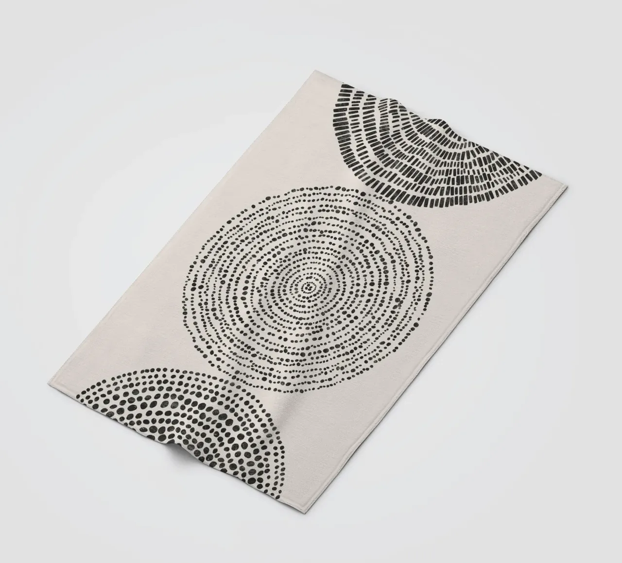 Cats & Dotz - Shape 03 Triple Circles fleece blanket by The Artcircle