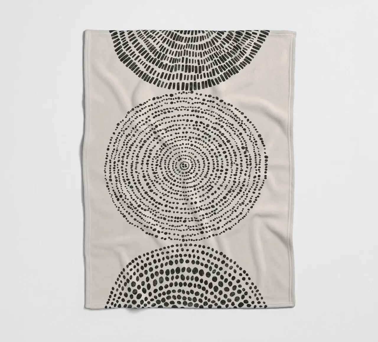 Cats & Dotz - Shape 03 Triple Circles fleece blanket by The Artcircle