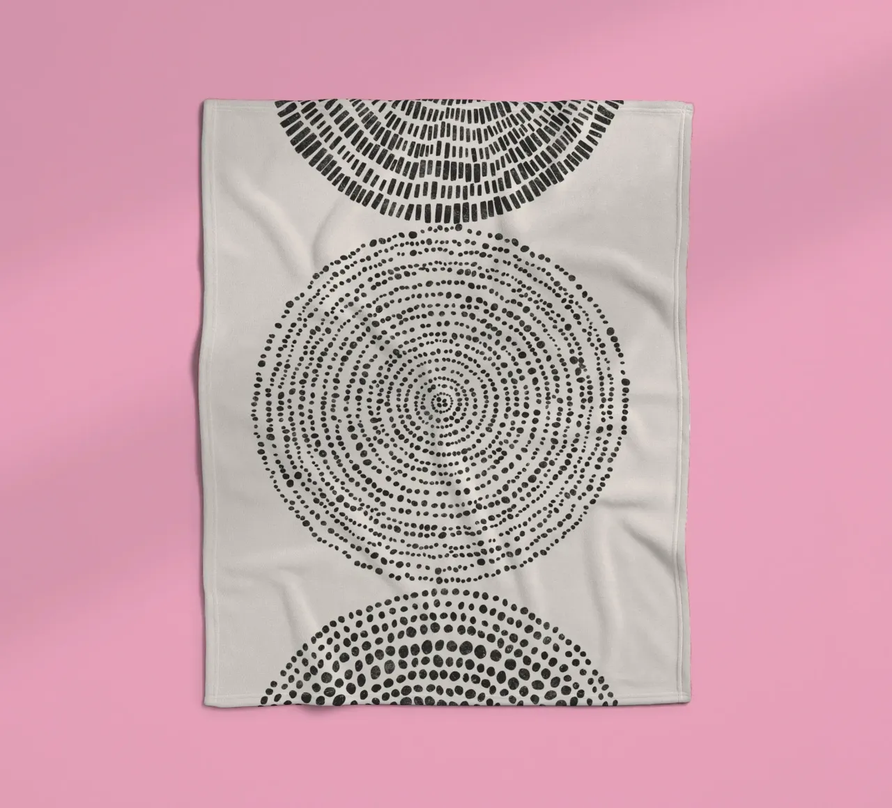 Cats & Dotz - Shape 03 Triple Circles fleece blanket by The Artcircle