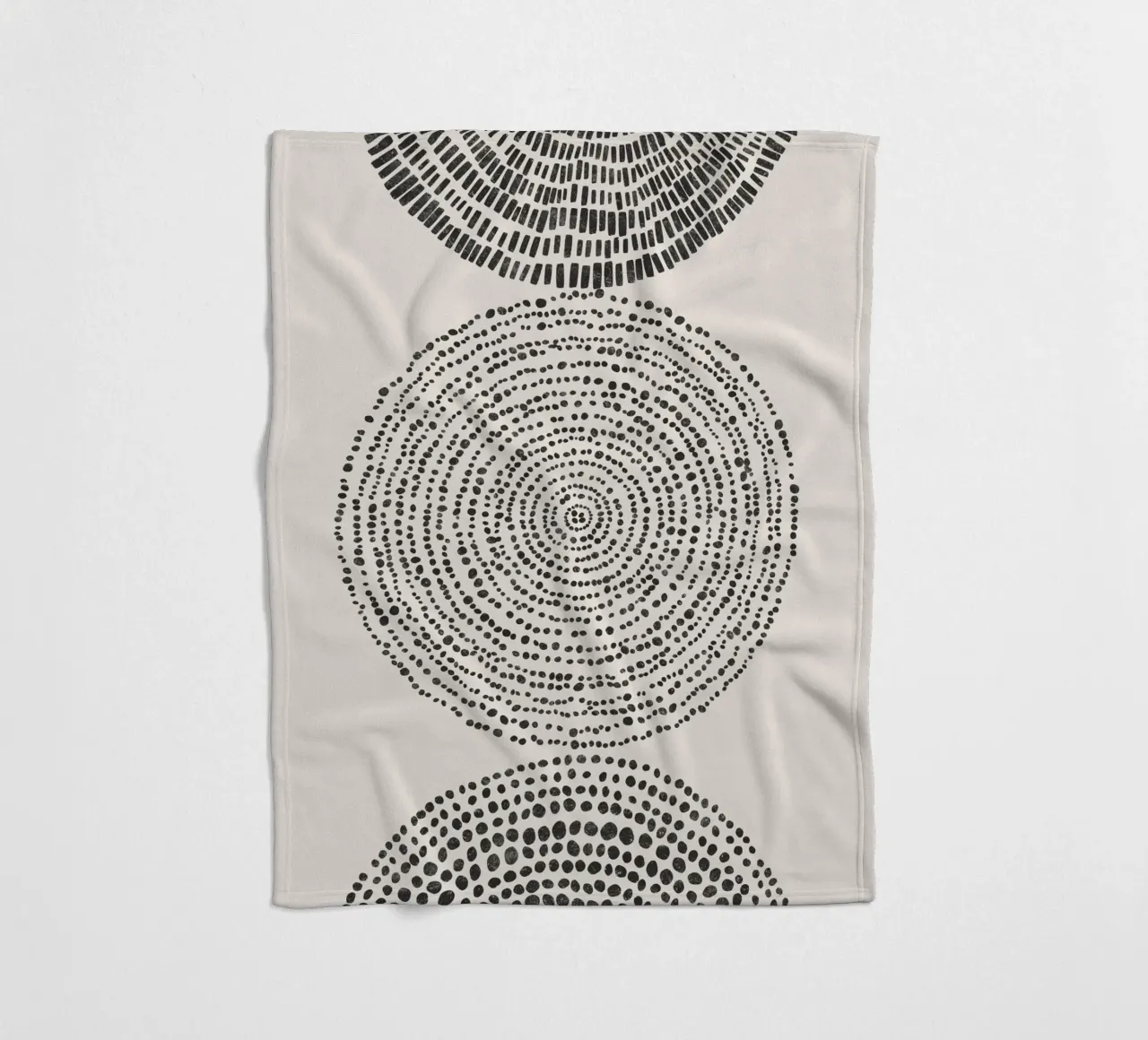 Cats & Dotz - Shape 03 Triple Circles fleece blanket by The Artcircle