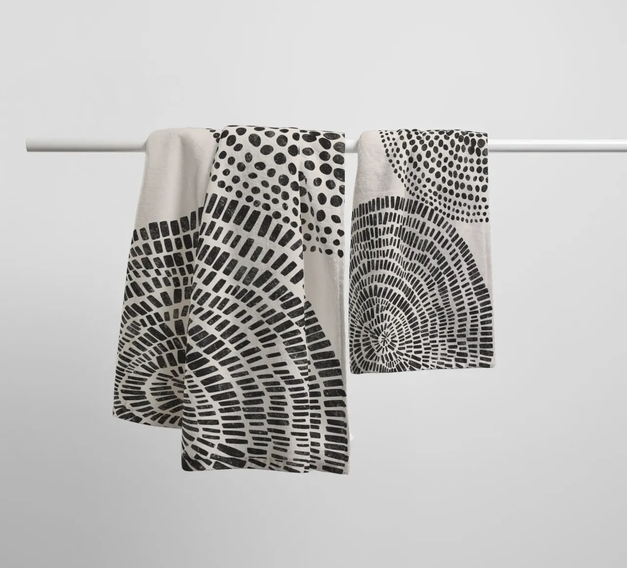 Cats & Dotz - Shape 05 Double Circles towel by The Artcircle