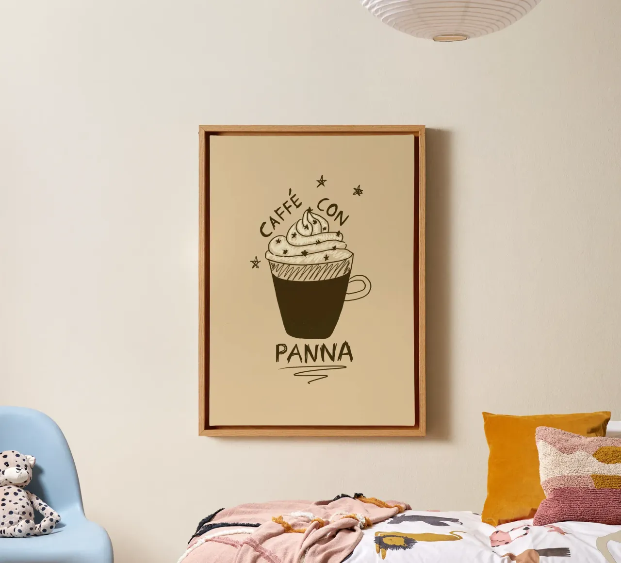 Caffe con Panna tela con Cornice a cassetta da Studio Dolci