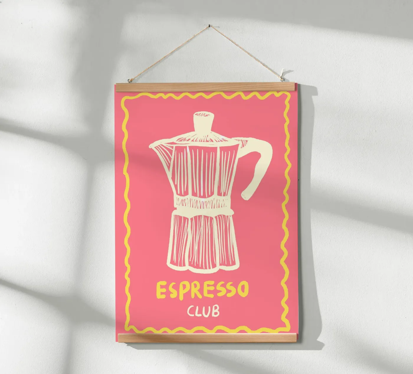 Espresso Club pink poster by Studio Dolci