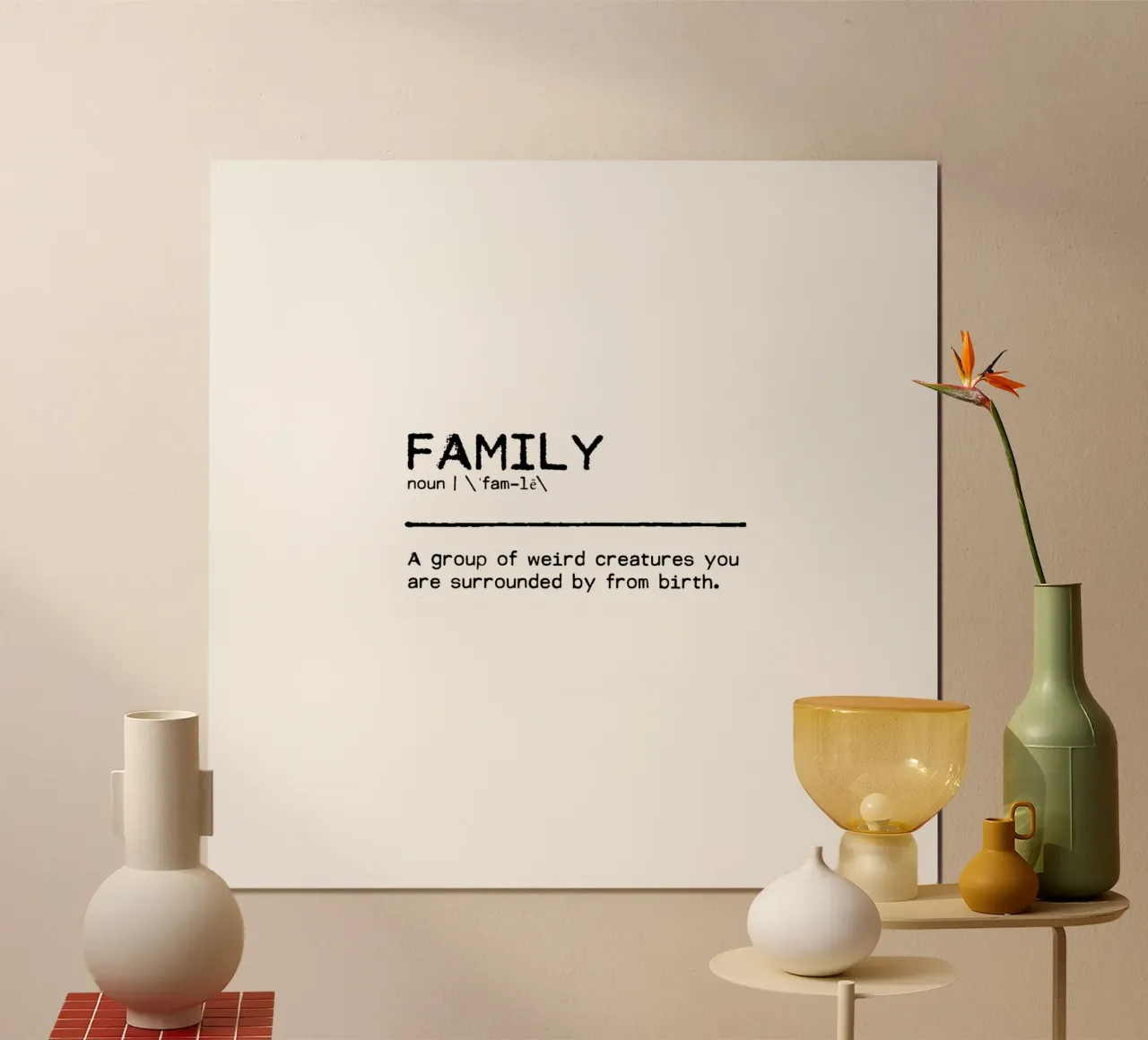 Definition Zitat - Familie II Poster von Orara Studio