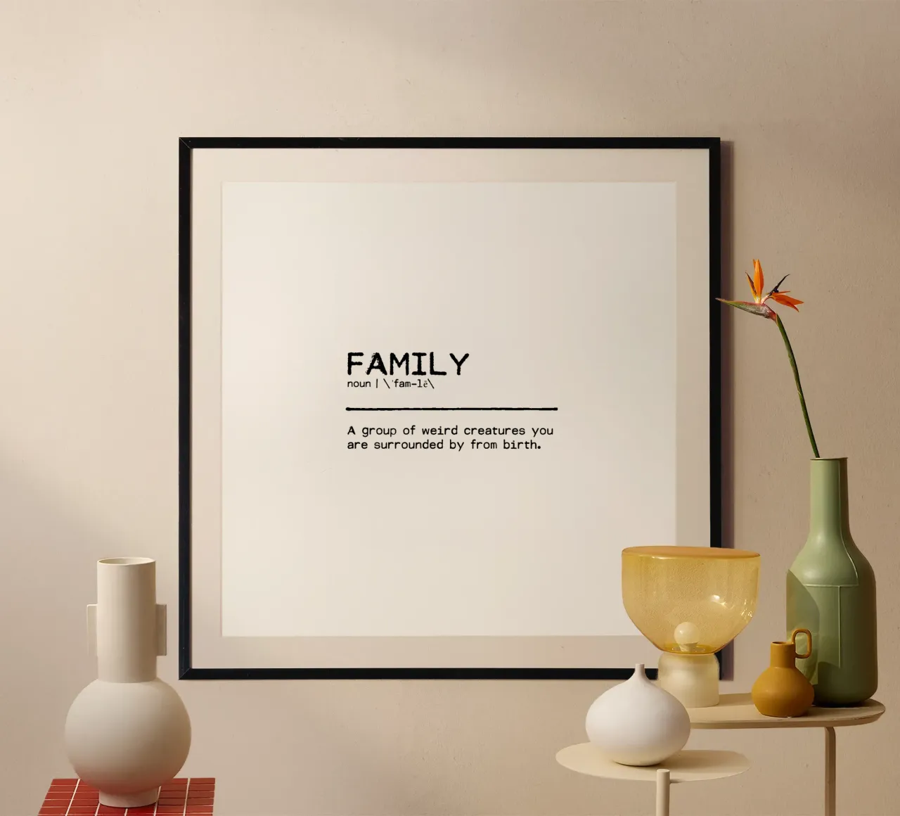 Definition Zitat - Familie II Poster von Orara Studio