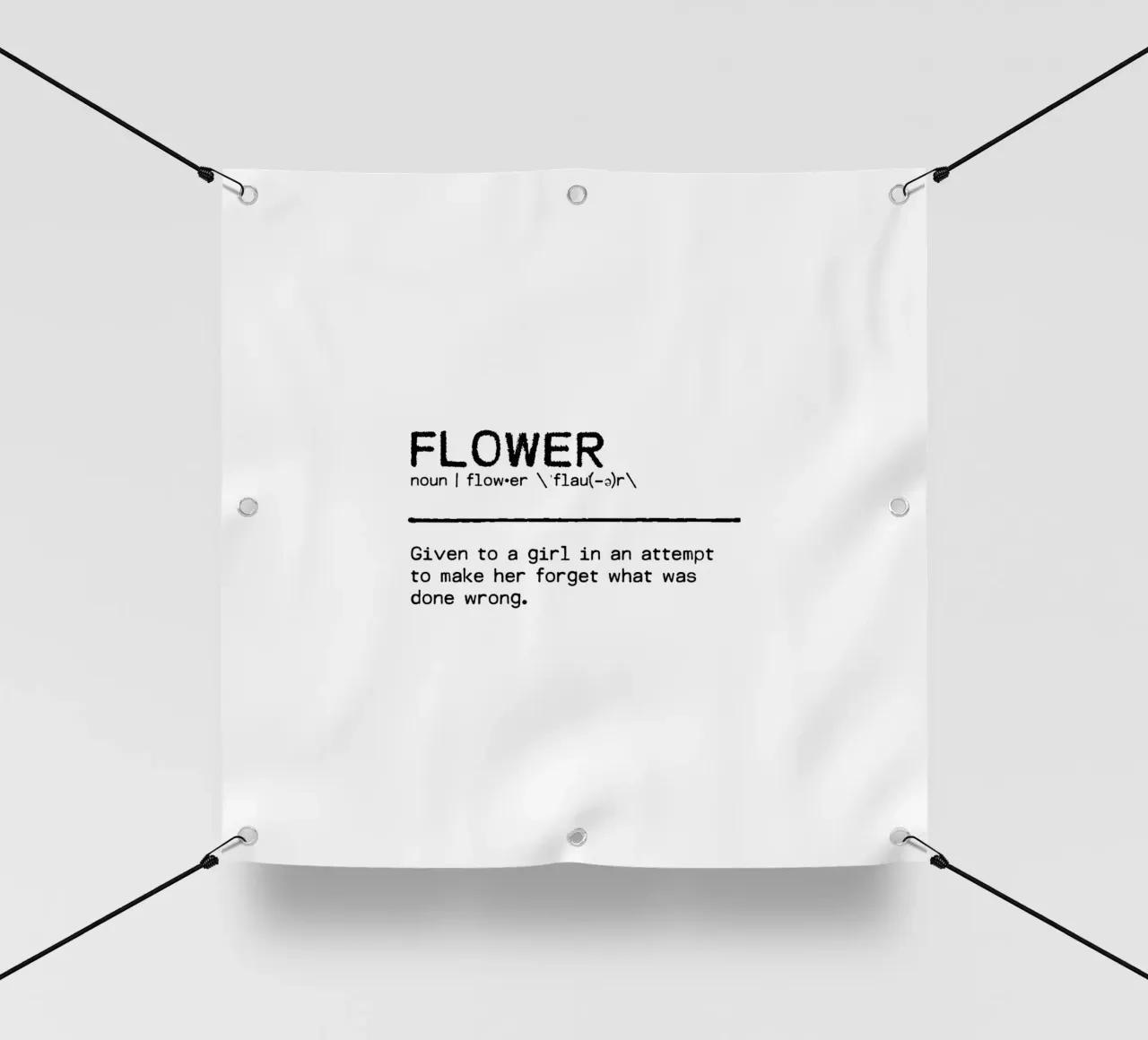 Definizione Citazione - Fiore telo in pvc da Orara Studio