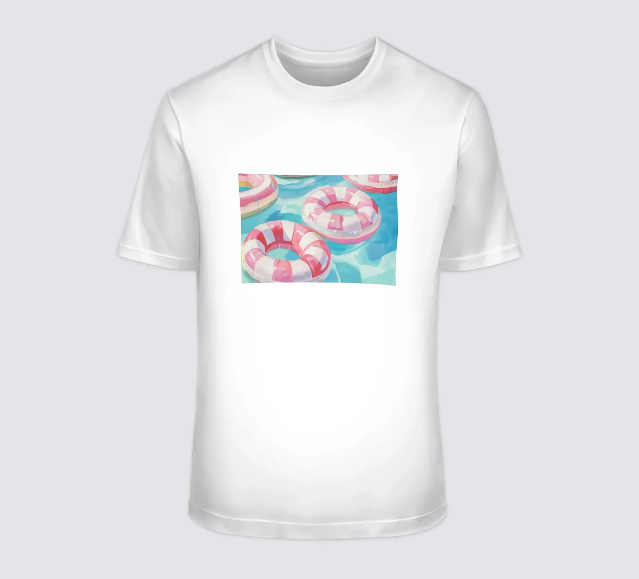 Divertimento con pneumatici galleggianti rosa t-shirt da Carinaprint