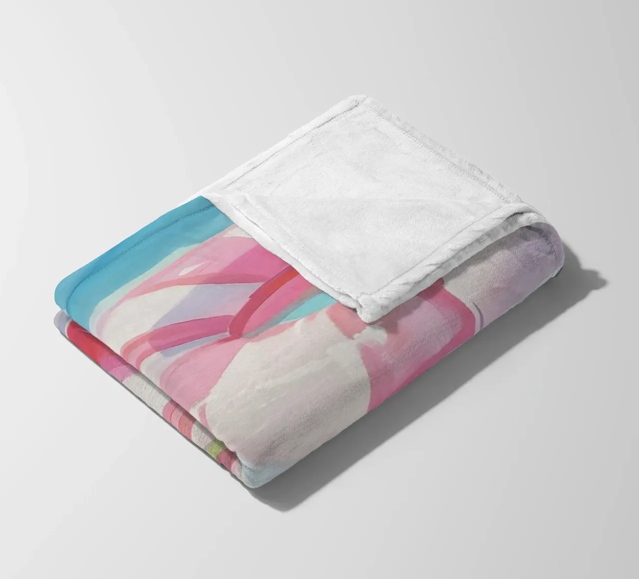 Pink floating tyre fun fleece blanket by Carinaprint