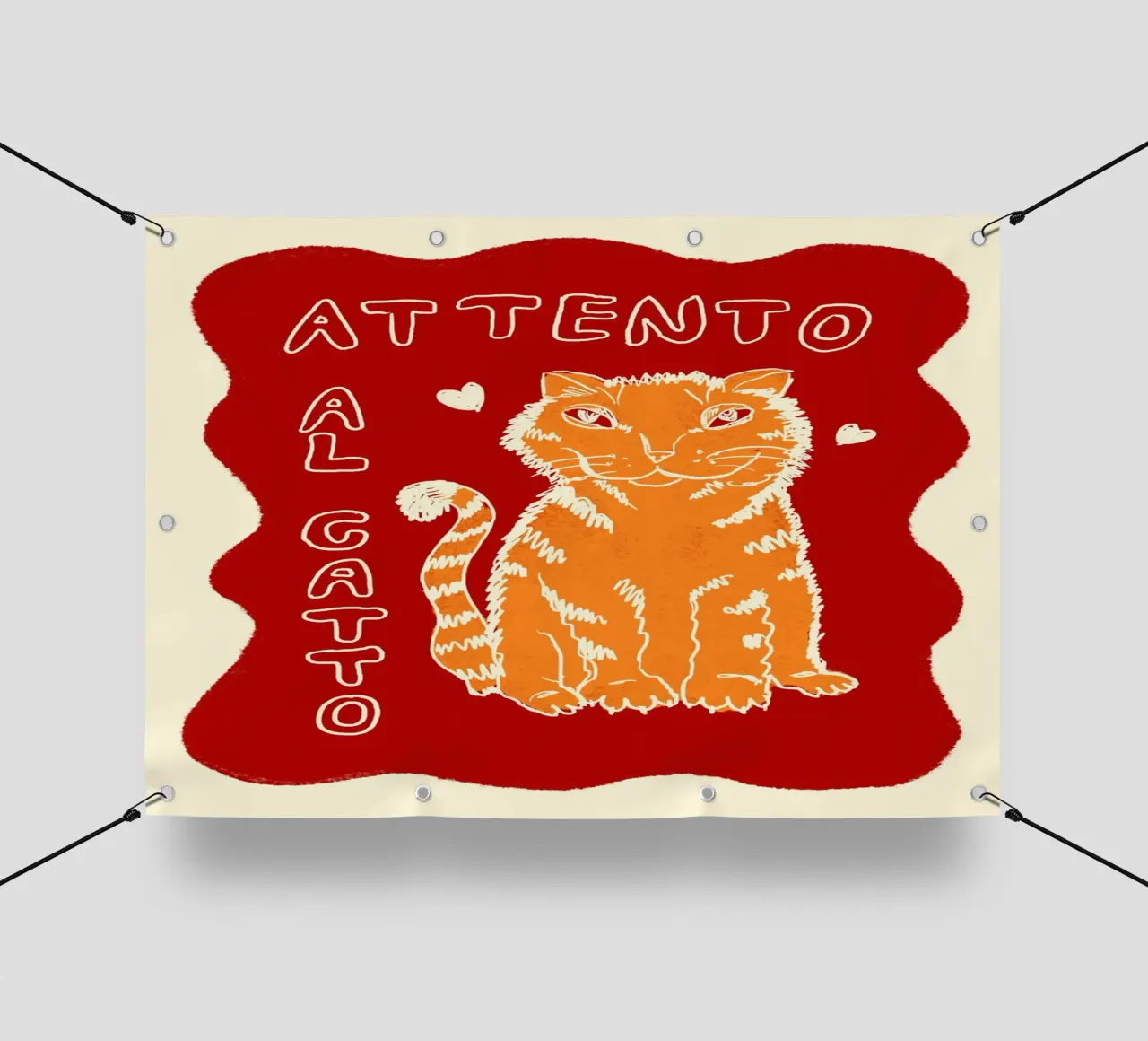 Attento al Catto - Katze orange pvc cover by Studio Dolci