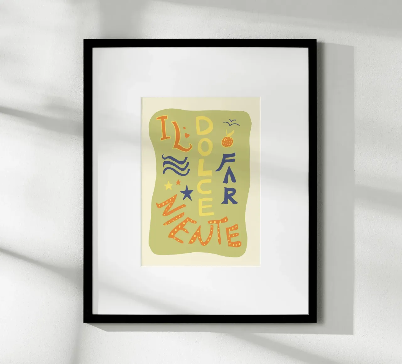 La Dolce Far Niente poster with plastic frame by Studio Dolci
