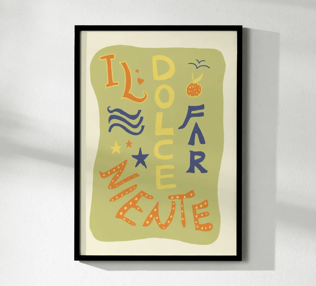 La Dolce Far Niente poster with plastic frame by Studio Dolci