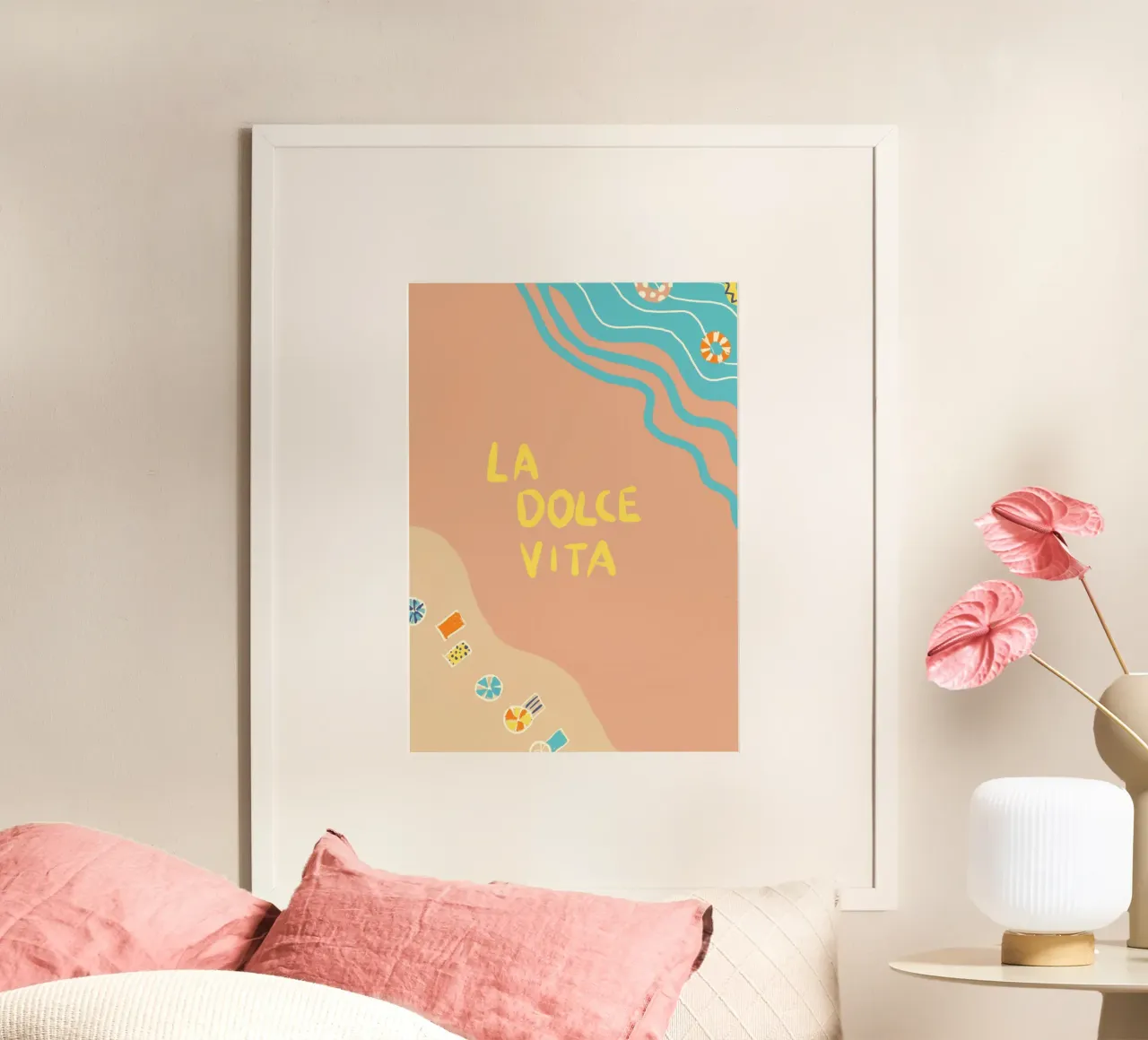 La Dolce Vita - Strand poster con telaio in plastica da Studio Dolci
