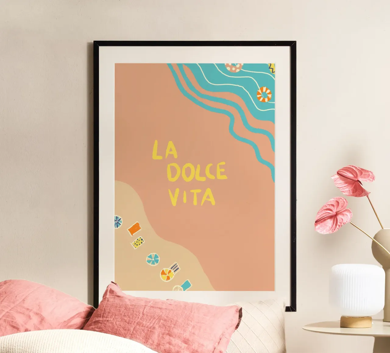 La Dolce Vita - Strand poster con telaio in plastica da Studio Dolci