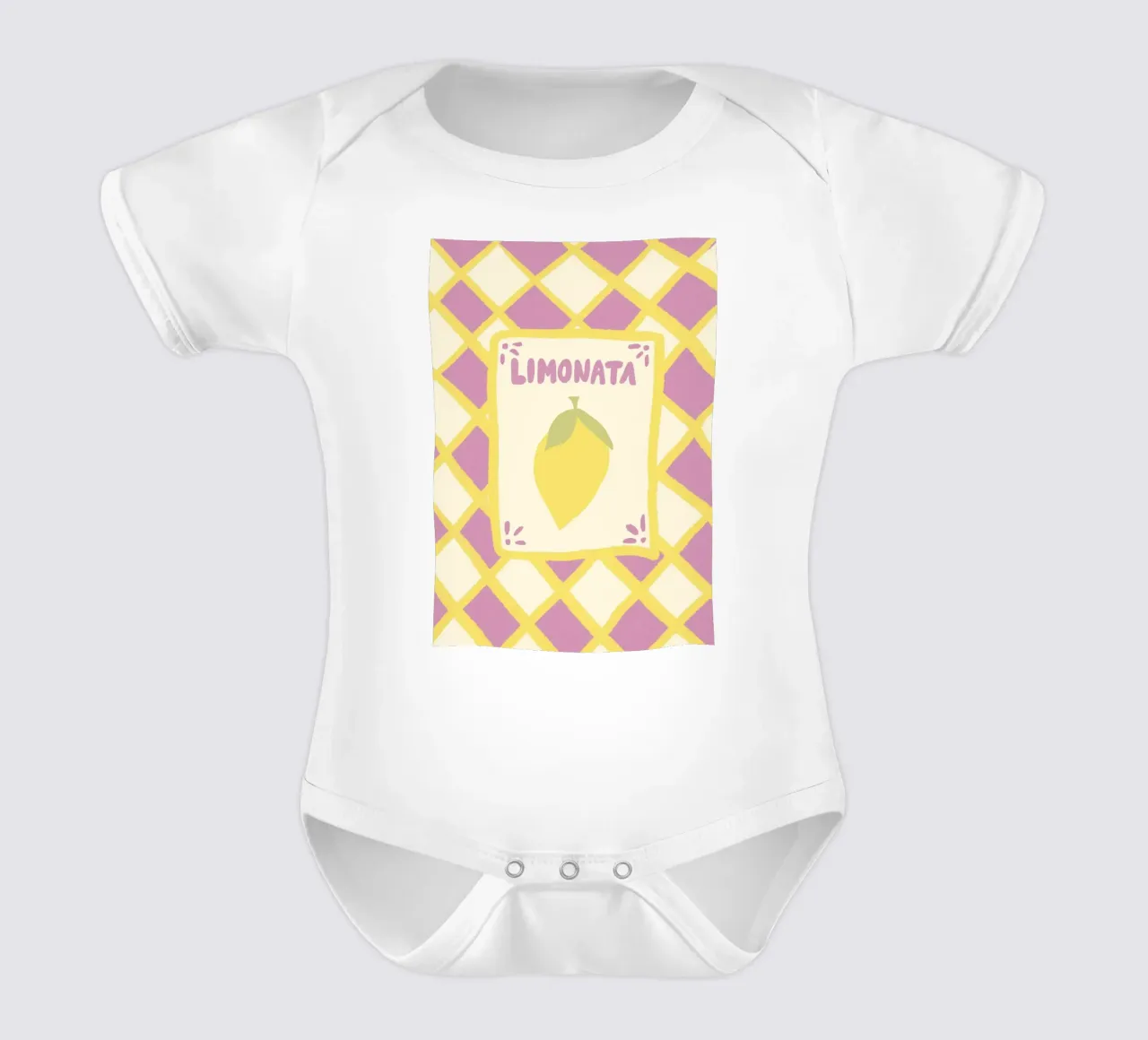 Limonata short-sleeve baby romper by Studio Dolci