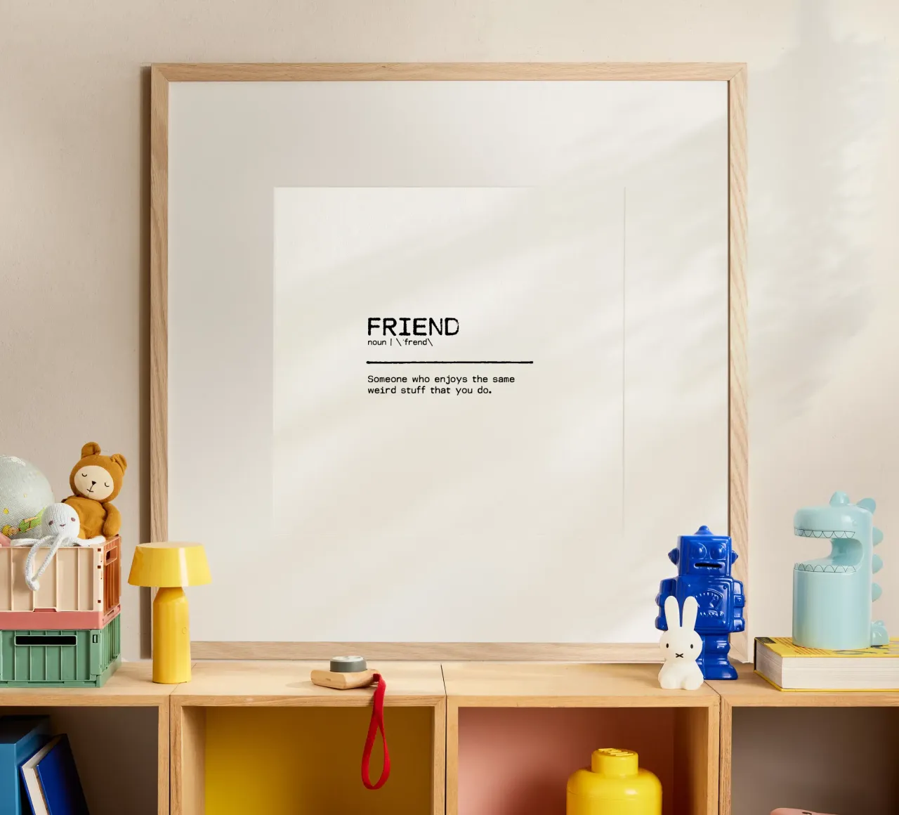 Definizione Citazione - Amico I poster con telaio in alluminio da Orara Studio
