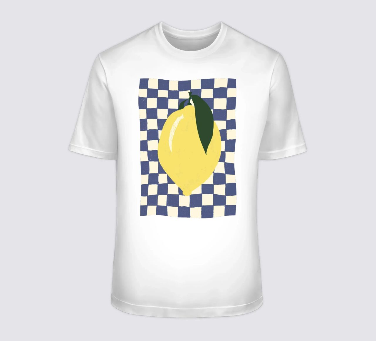 Zitrone auf Karomuster t-shirt da Studio Dolci