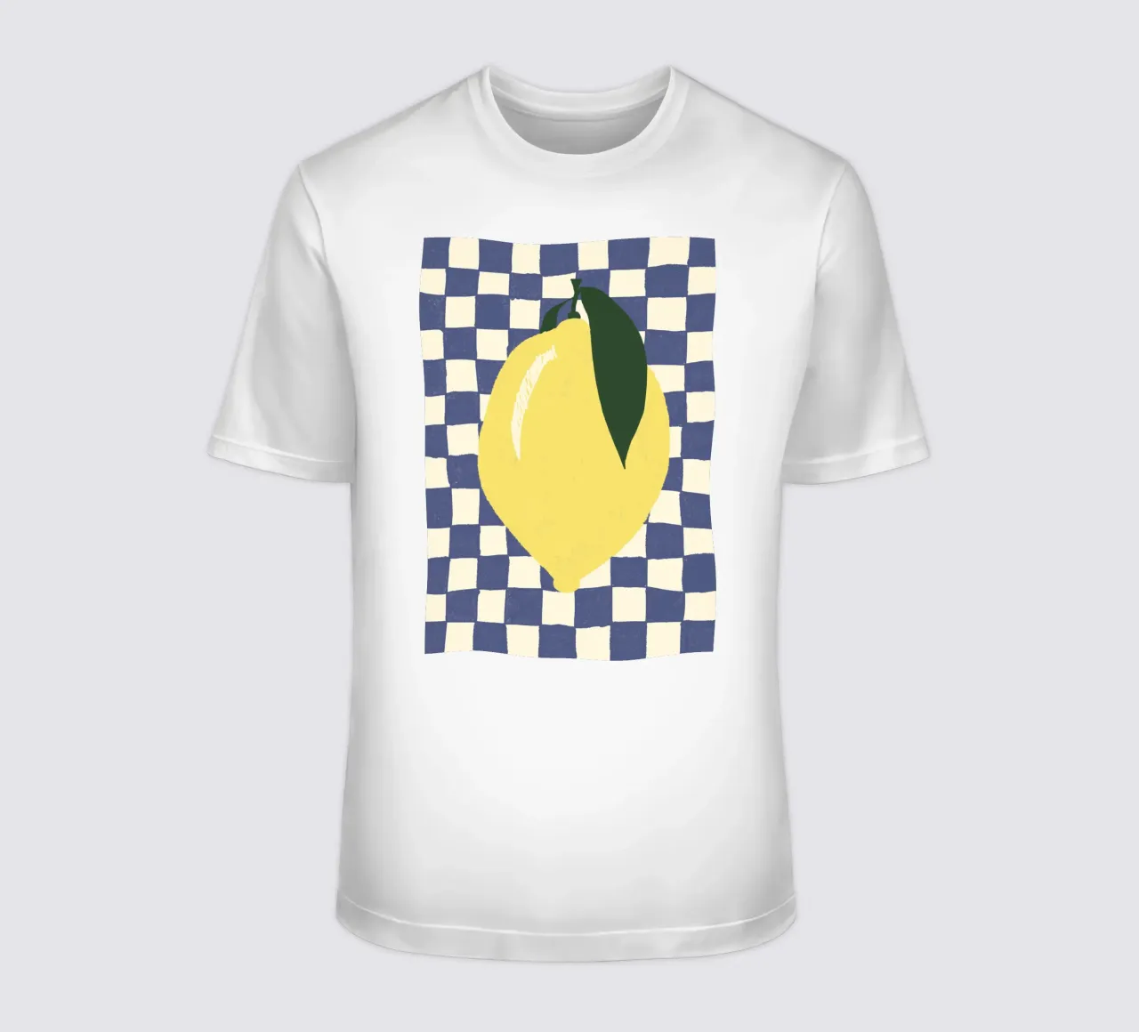 Zitrone auf Karomuster t-shirt da Studio Dolci