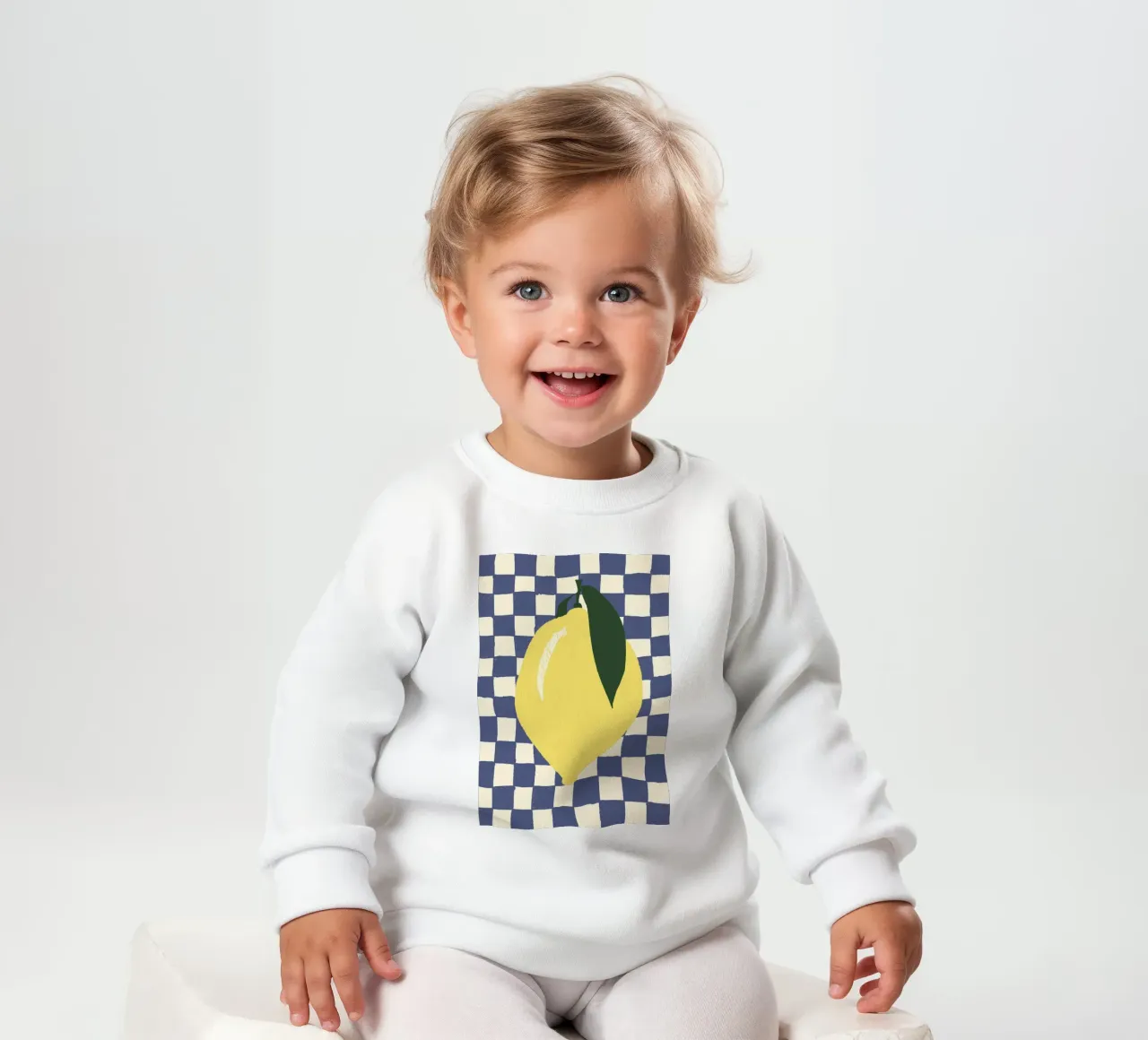 Zitrone auf Karomuster sweat pour bébé de Studio Dolci