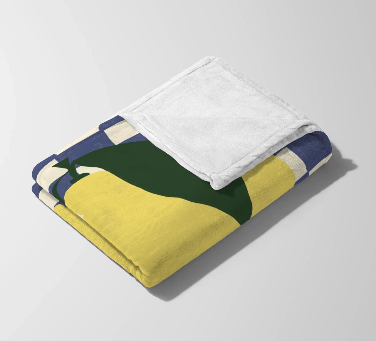 Zitrone auf Karomuster coperta in pile da Studio Dolci