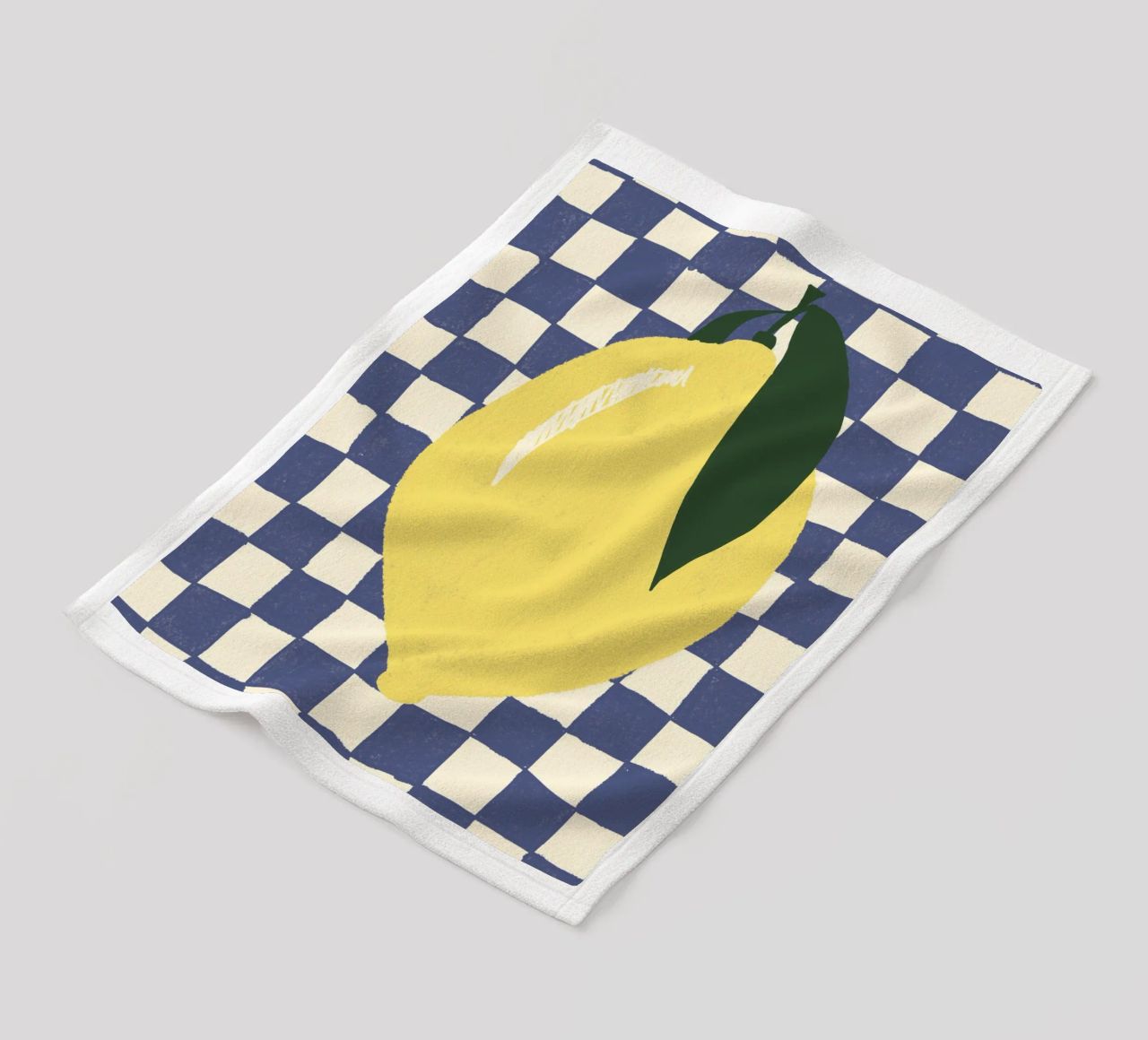 Zitrone auf Karomuster coperta in pile da Studio Dolci