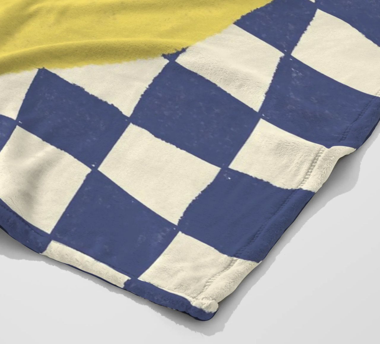 Zitrone auf Karomuster coperta in pile da Studio Dolci