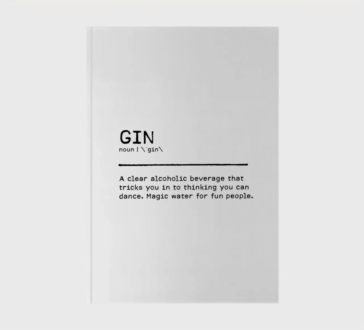Definition Quote - Gin I notebook by Orara Studio