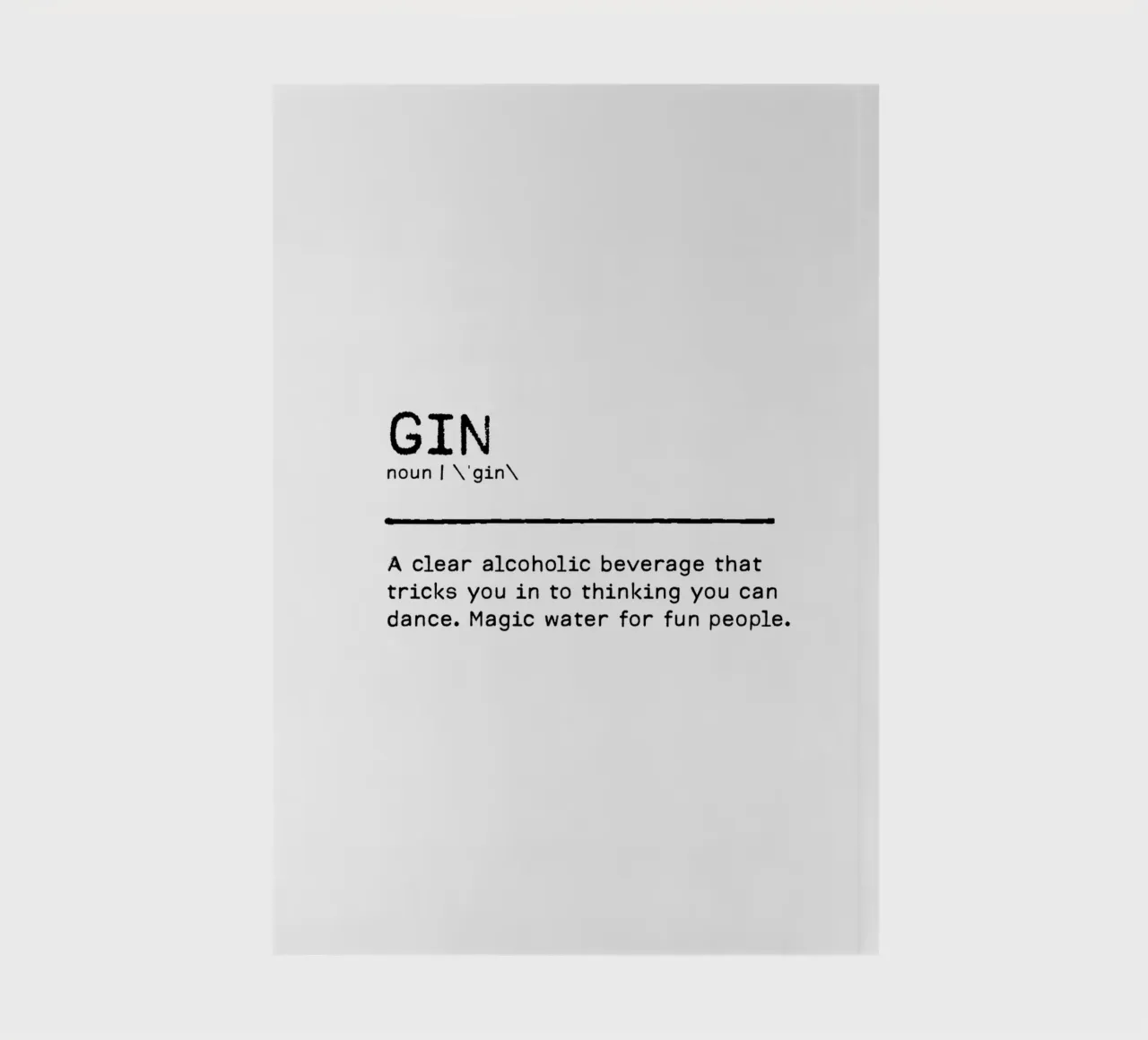 Definition Quote - Gin I notebook by Orara Studio