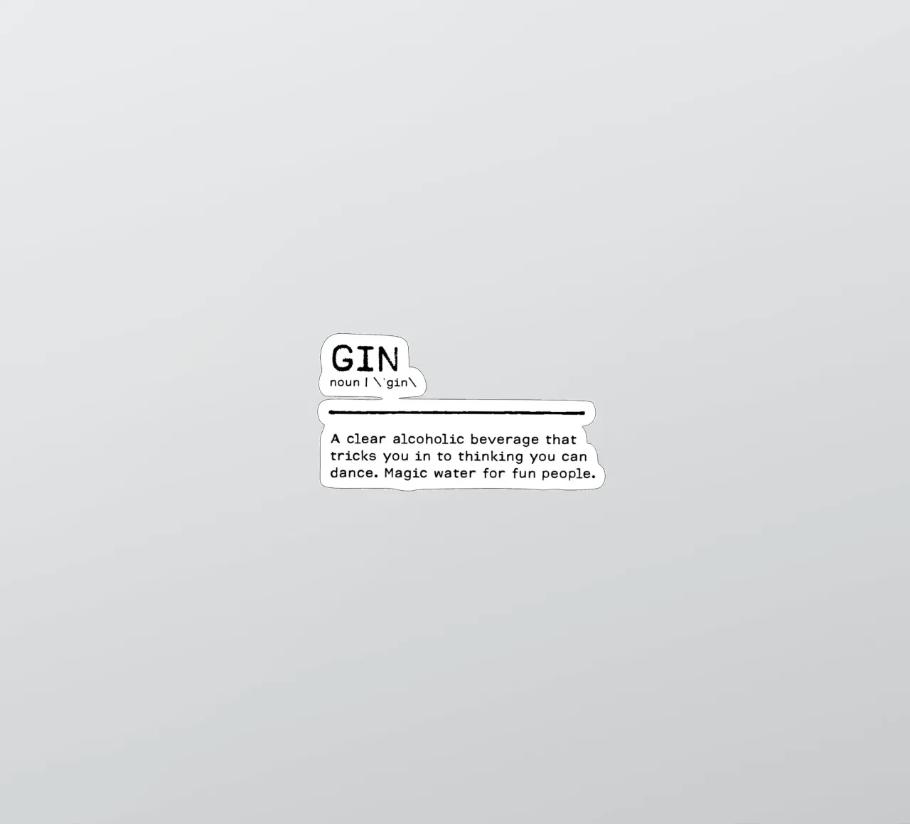 Definition Quote - Gin I Sticker von Orara Studio